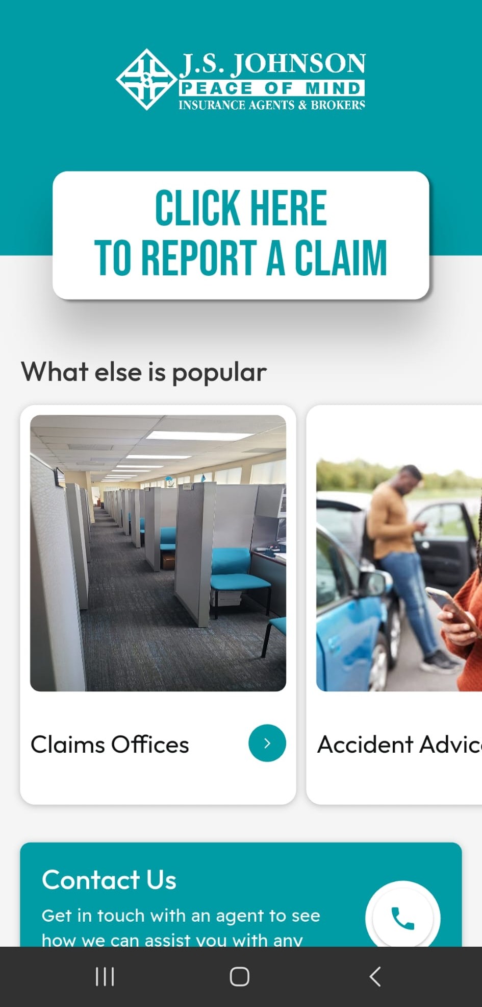 JSJ Mobile Home Screen Screenshot